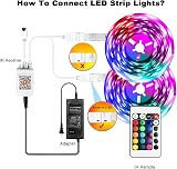 phopollo 15m RGB Led Strip Lights for Bedroom WiFi Alexa Google App Music Sync view 4