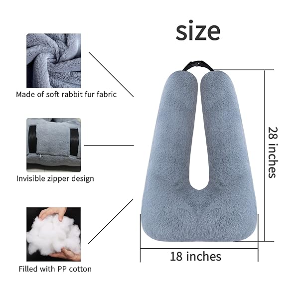 FHSGGP TRAVEL PILLOW CAR PILLOW KID CAR SLEEPING THE SLEEPING AID FOR ADULTS AND KIDS ON ROAD TRIPS KIDS TRAVEL PILLOW GRAY