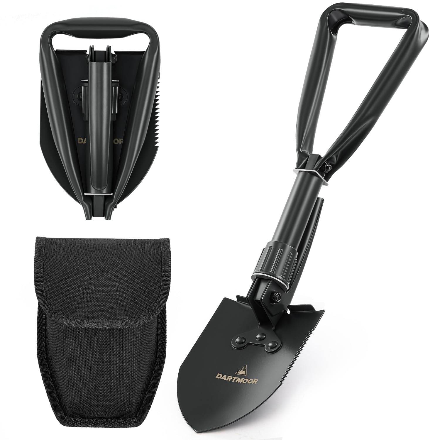 Photo 1 of DARTMOOR Mini Folding Shovel High Carbon Steel, Portable Lightweight Outdoor Tactical Survival Foldable Mini Shovel, Entrenching Tool, Camping, Hiking, Digging, Backpacking, Car Emergency