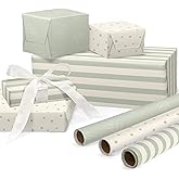 ZICOTO Beautiful Gift Wrapping Paper Rolls for All Occasions - Set of 3 Quality Rolls For Wedding, Birthday, Baby Shower & Christmas - Add a Touch of Magic to Every Gift You Wrap - 17 x 120 in