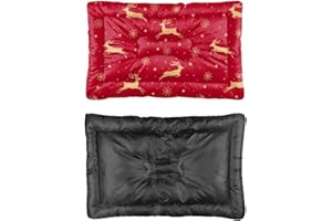 Christmas Elegant Pattern Dog Pad Bed Non Slip Mat for Dogs Pet Crate Pad Cozy Bed for Cats Non- Slip Bottom Dog Accessories 