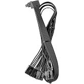 CableMod Basics E-Series 12VHPWR 90 Degree StealthSense PCI-e Cable for EVGA - Variant A (Black, 16-pin to Quad 8-pin, 60cm)