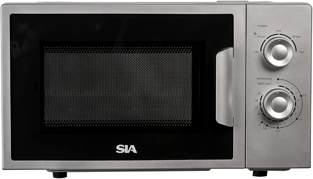 SIA FAM21SI 20L Freestanding Microwave Silver 700W Analogue Dials