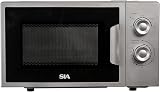 SIA FAM21SI 20L Freestanding Microwave Silver 700W Analogue Dials