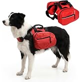 SKIPGEAR 2-in-1 Detachable Dog Backpack Harness for Day Hiking (Medium) | Approx. 5L capacity per side with a stable no-flop fit and cooling mesh lining