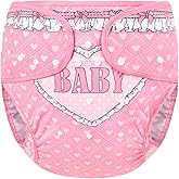 Littleforbig Washable Adjustable Reusable Waterproof Cloth Adult Diaper Wrap Cover - Blushing Baby M
