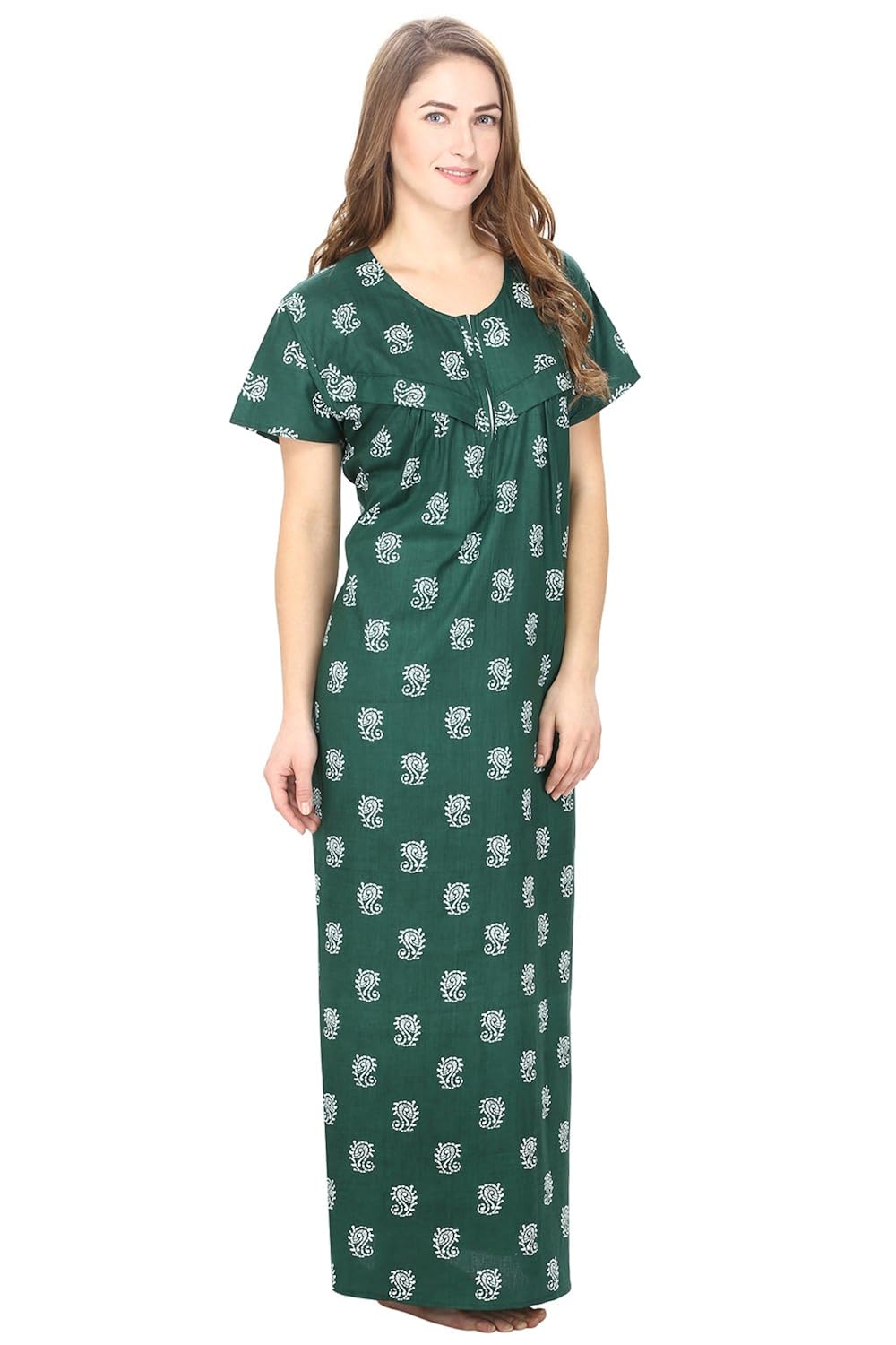 secret wish women's cotton maternity nighty