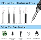 Preciva 927II Soldering Station Kit 60W 2 Helping Hands 5 Tips LCD view 6