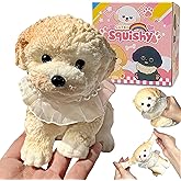 Big Taba Squishy Dog, Handmade Squishy Dog Stress Relief Toy for Adult/Kids, Cute & Soft Teddy Dog Design, Perfect Squeeze Toys Gift for Relaxation and Fun(Cream Color)