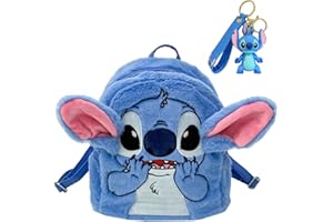 QOQXQOOH Cute Mini Plush Backpack for Women, 11 inch Furry Small Double Strap Shoulder Bag, Gift for Her (Blue)