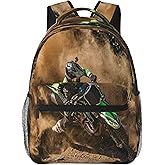 ZUIDSYI Motocross Dirt Bike Backpack Travel Laptop Backpacks Ruckasck Book Bags School Bag for Boys Girls Kids Childrens Teenager Men Women