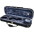 SKY 4/4 Full Size Violin Oblong Case Lightweight with Hygrometer Black/Deep Blue-Gray