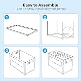 Hamster Cage Metal 2.0 80L x 44.7W x 50.6H cm White view 8
