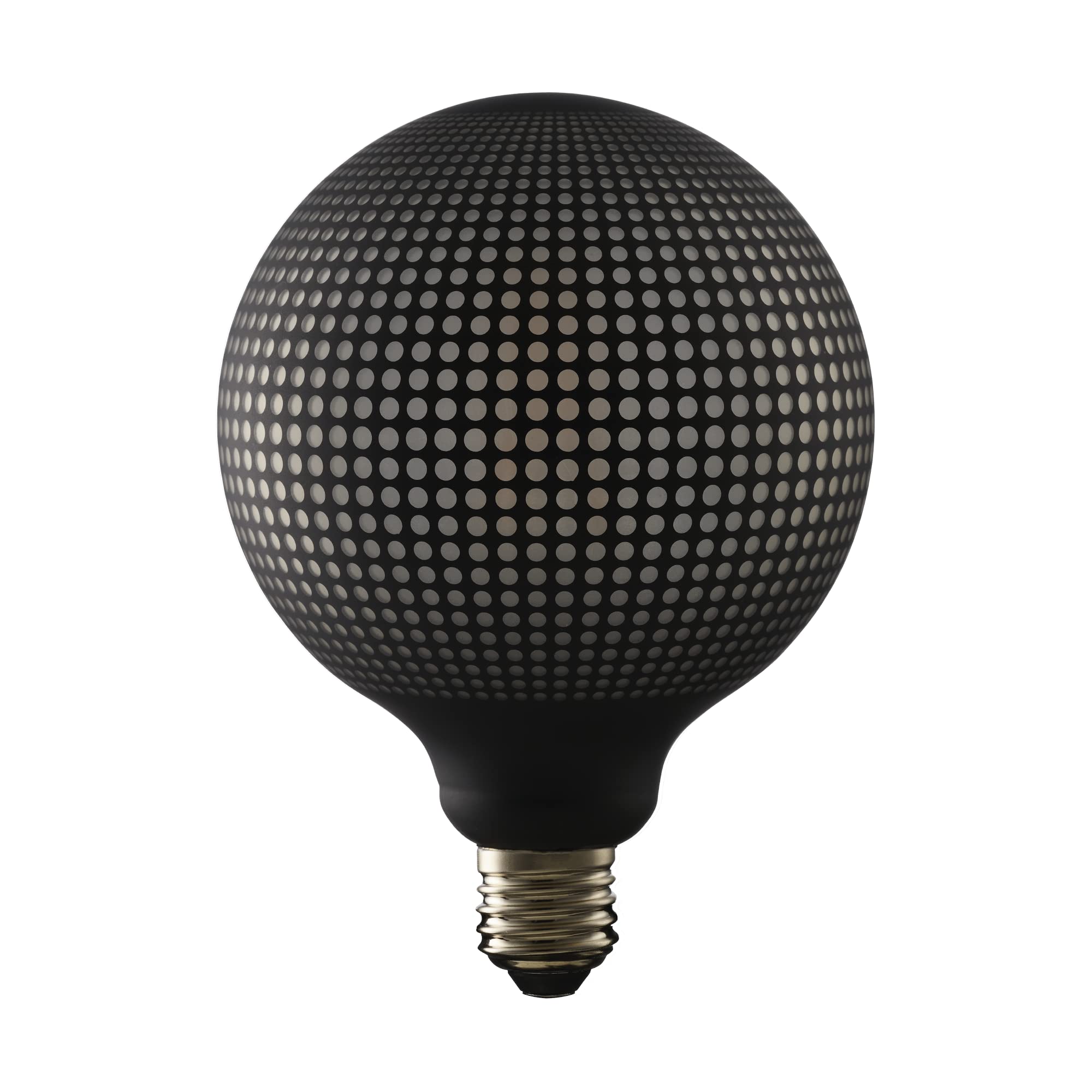 TCP Decorative LED 100L G125 4W Blk Dot E27/ES Non Dimmable 27K (DEALG1100BDE21518N1P), Printed