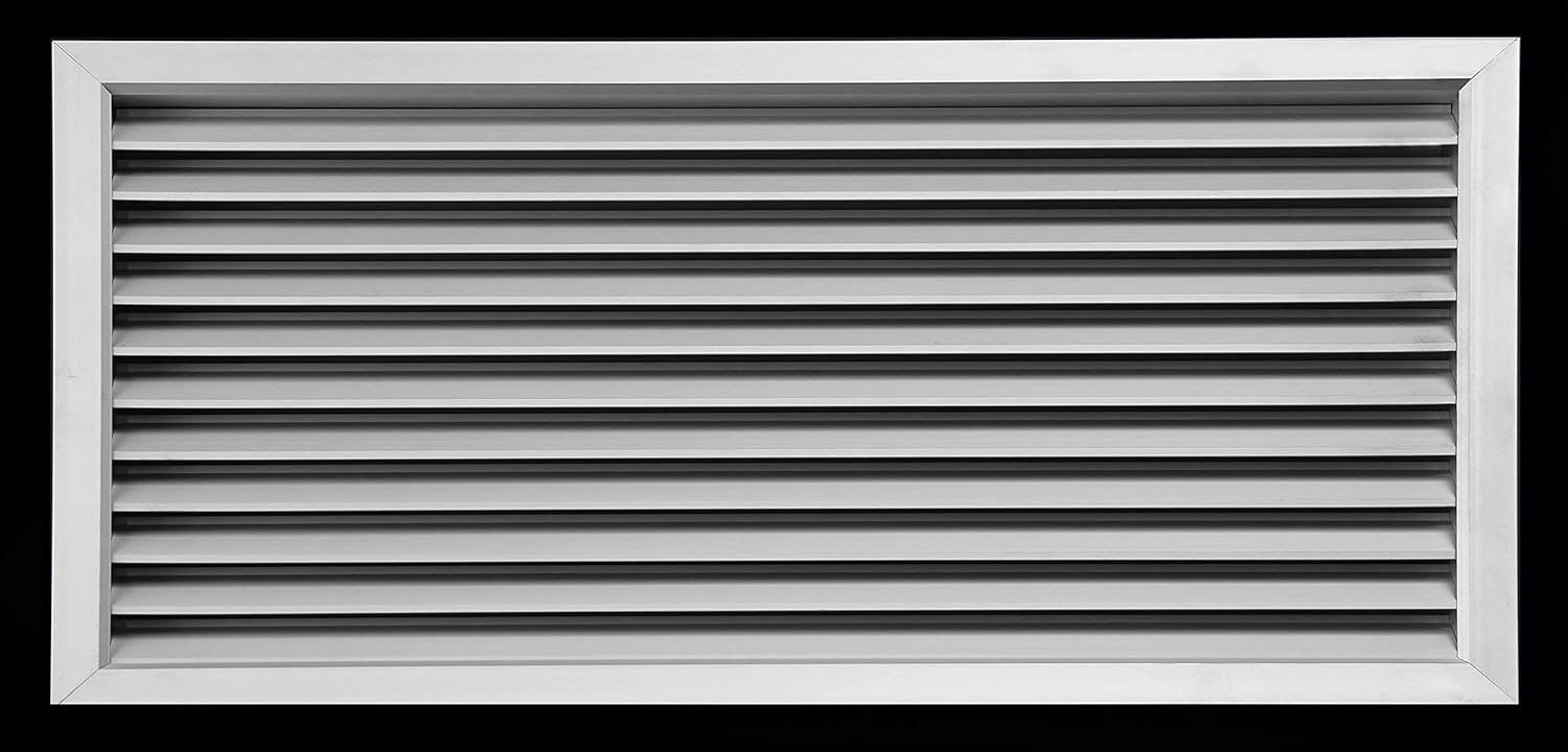 24"w X 12"h Aluminum Privacy Door HVAC Air Grille "V" Shaped Louvers