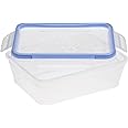 Snapware Total Solution 8.5-Cup Plastic Food Storage Container with Lid, 8.5-Cup Rectangular Meal Prep Container, Non-Toxic, BPA-Free Lid with 4 Locking Tabs, Microwave, Dishwasher, and Freezer Safe