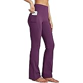 Willit Women's Fleece Lined Pants Yoga Bootcut Thermal Winter Pants High Waisted Flare Leggings Water Resistant