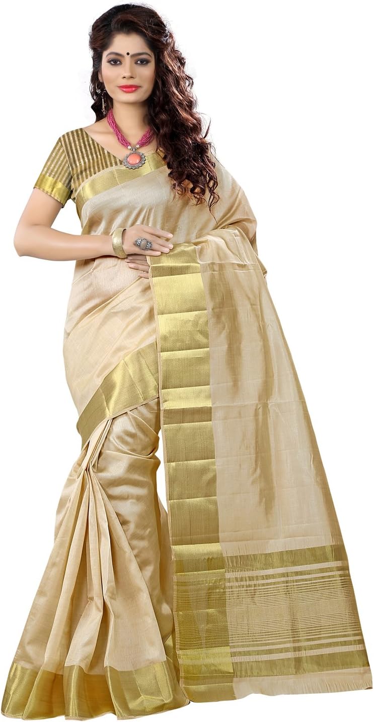e-VASTRAM Art Silk with Blouse Piece Saree