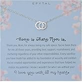 EFYTAL Mother Daughter Necklace, 925 Sterling Silver Mom Daughter Gifts, Mom Necklace for Women, Mother of the Bride Gifts