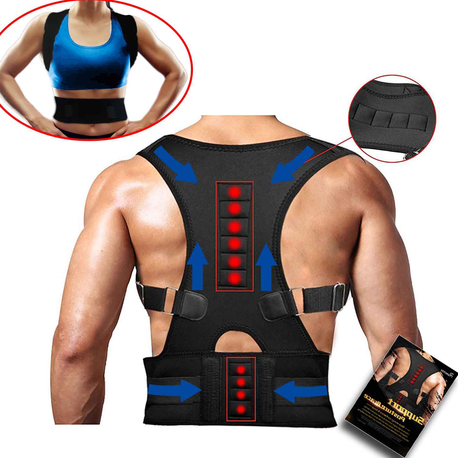 Therapy Back Shoulder Support Brace Lumbar Spine Correction