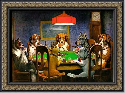 dogs playing poker by cassius marcellus coolidge