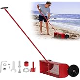 27.5-in Wide Beach Cean Up Tools-with Wheels, Long Handle,Anti-Rust | Beach Cleaning Tools with Wheels,Beach Cleaning and Treasure Hunting for Beach Camping and Family Activities