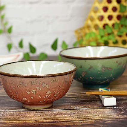 Amazon 九谷焼 夫婦茶碗 プラチナ箔釉彩 陶器 ペア おしゃれ 和食器 日本製 九谷焼 飯碗 通販