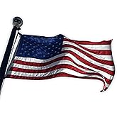 4x6 ft Heavy-Duty American Flag – 100% Made in USA, FMAA Certified – UV-Resistant 210D Nylon Outdoor US Flag with Embroidered Stars, Sewn Stripes, Brass Grommets, & a Reinforced Fly End for High-Windy