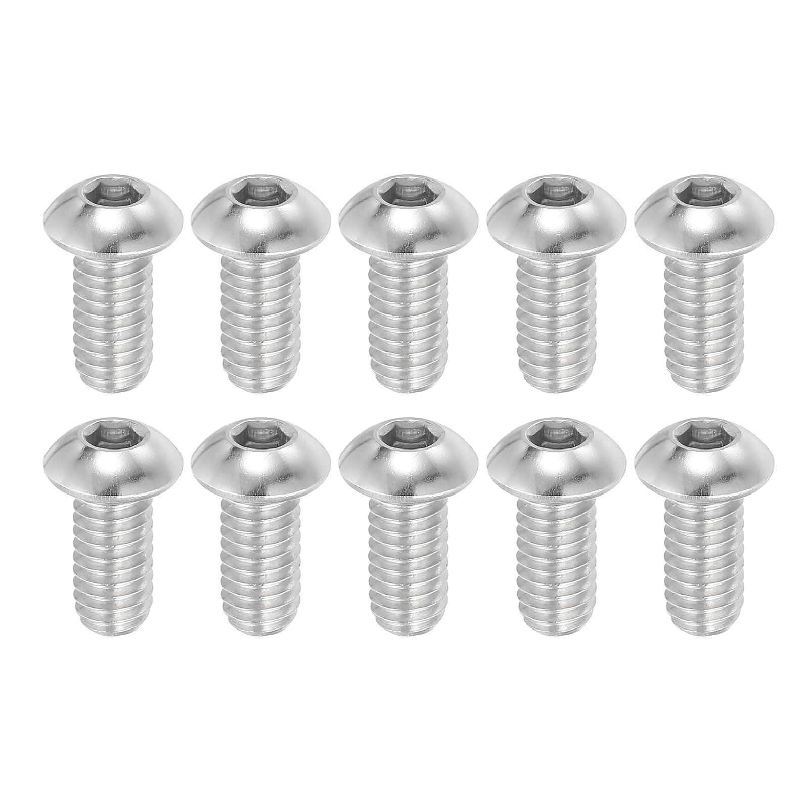 PATIKIL 5/16-18x5/8" Button Head Socket Cap Screws, 10 Pcs 304 Stainless Steel 18-8 Socket Cap Screw Bolts Allen Hex Drive Full Thread Fine Thread UNC
