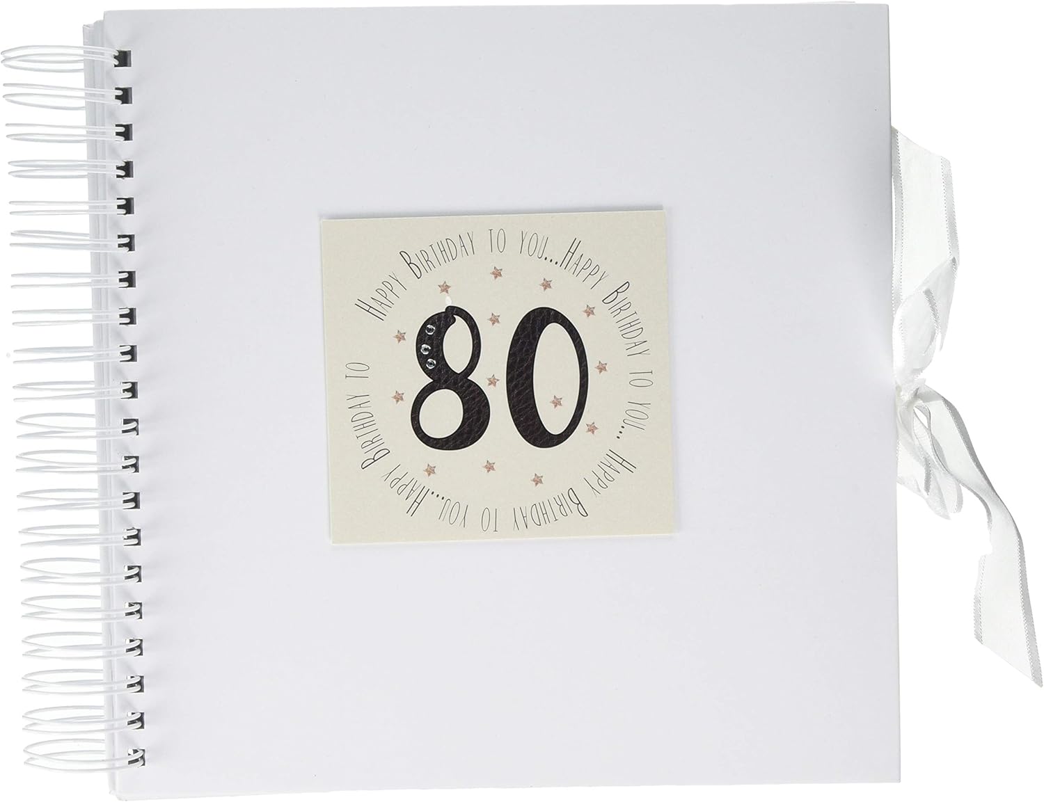 White Cotton Cards ‘Happy Birthday to You, 80' Card & Memory Book (MTGA80C)