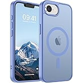 SUPFINE Magnetic for iPhone 16e Case 2025 (Compatible with MagSafe)(Military Grade Drop Protection) Slim Translucent Matte Shockproof with Anti-Fingerprint Phone Case,Blue Purple