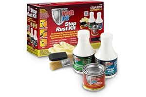 POR-15 Stop Rust Kit, Non-Porous Coating Seals and Protects Metal from Rust and Corrosion, Gloss Black