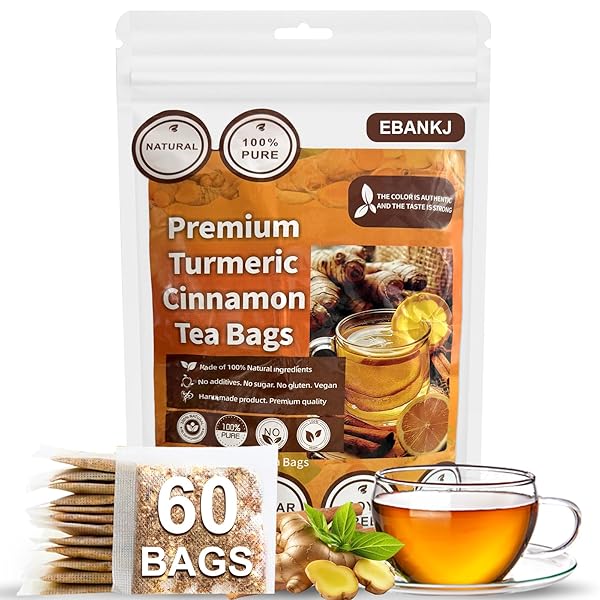 EBANKJ TURMERIC AND CINNAMON TEA BAGS – 60...
