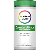 Rainbow Light Counter Attack Immune Defense Support Supplement for Adults | 90 Tablets | with Immune Guard, Zinc &amp; Vitamin C