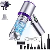 Olubfdh Car Vacuum Cleaner Portable, 22000PA High Power Handheld Vacuum Cordless with Brushless Motor & LED Light, Small Vacuum for Car, Home, Pet, Office