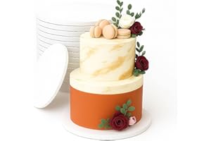 6 Pack 14" Cake Drum 1/2 Inch Thick Cakeboards Disposable Cake Circles for Baking Waterproof and Oil-Proof Sturdy Cake Base I