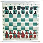 The House of Staunton 28" Slotted-Style Vinyl Demo Chess Set with Deluxe Carrying Bag
