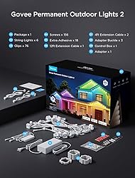 Govee Permanent Outdoor Lights 2, 100ft RGBIC