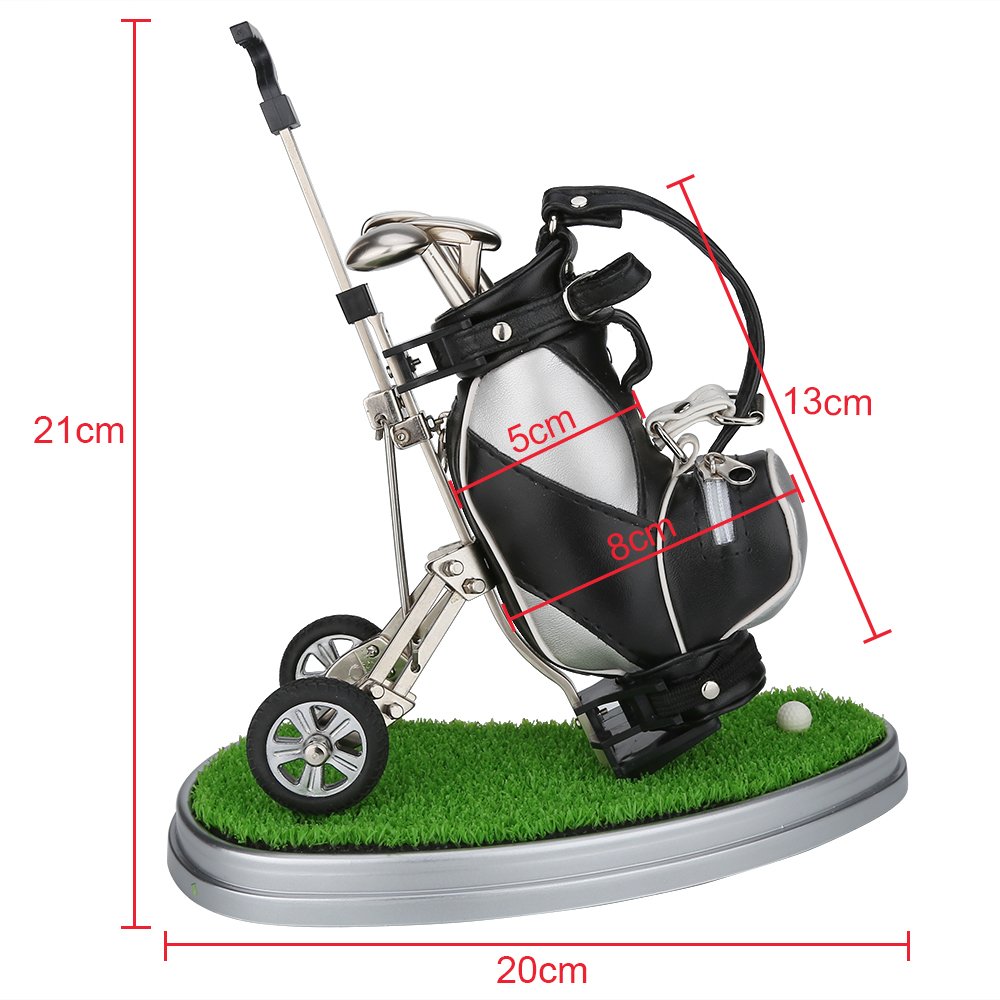 10L0L Mini Desktop Golf Bag Pen Holder with Lawn Base and Golf pens 5Piece Set eBay