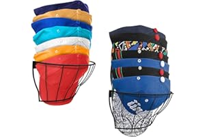 JODOUEEIR [2-Pack] Hat Holder on Wall Mount,Metal Hat Racks Stand,Designed for Baseball Cap Organization,Hat Organizer for Baseball Caps,Baseball Hat Storage Organizer,Hat Rack for Closet up to 30 cap hangers.