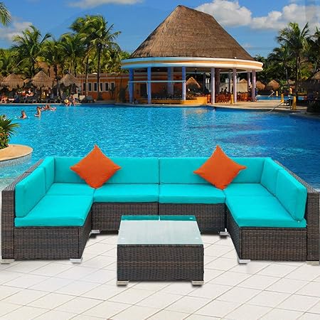 Amazon Com Patio Furniture Set Pe Rattan Sectional Garden