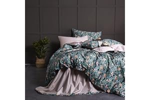 Cupocupa Duvet Cover King Size Set Boho Floral Pattern King Duvet Cover Set for King Size Bed Vintage Soft Bedding Leaf Print Paisley Duvet Cover with Pillowcases