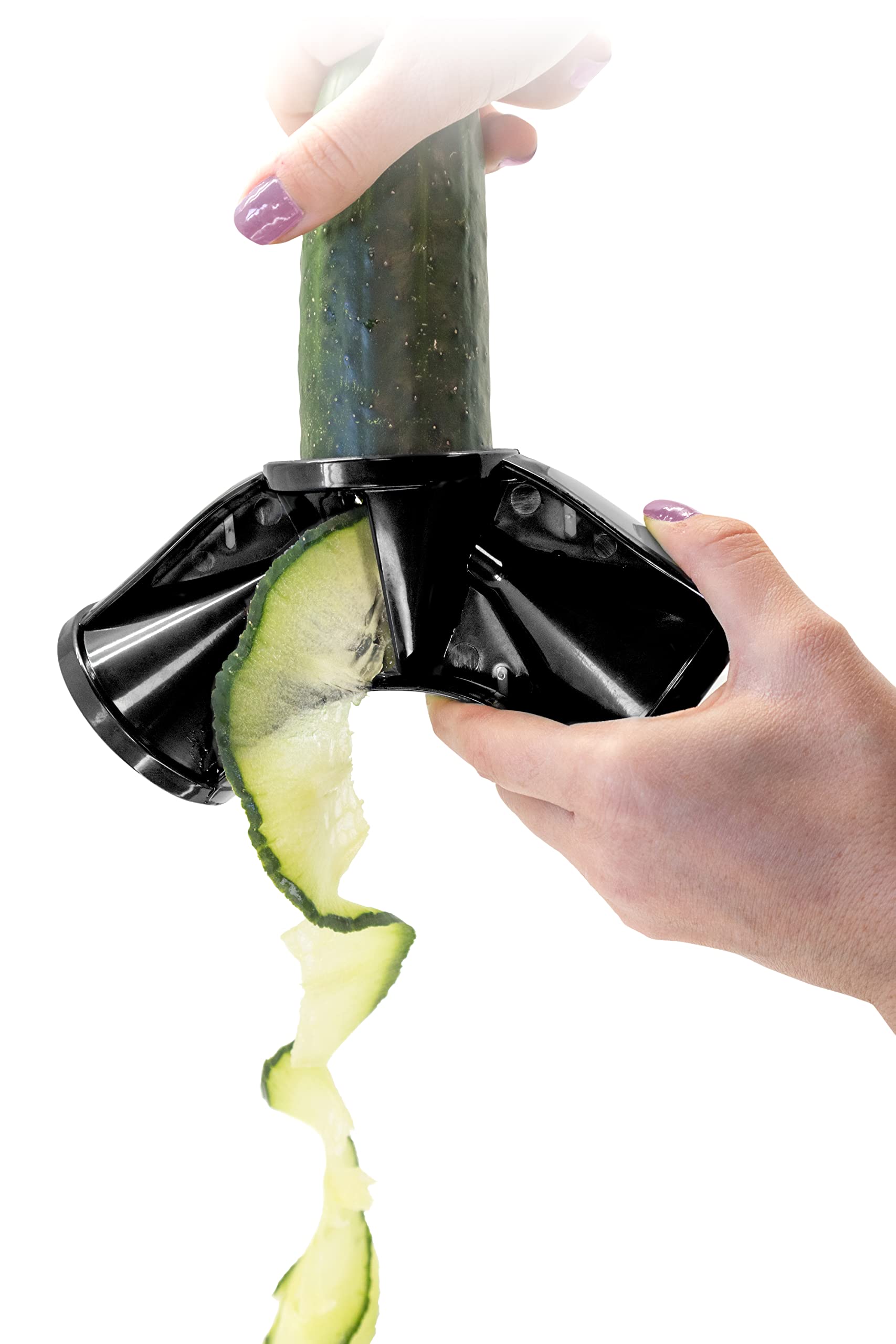 NERTHUS FIH 912 Vegetable and Fruit Peeler 3 in 1 Black 3 Types of Cutting, Easy to Use and Clean