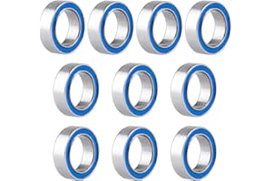 GoHobby RC Ball Bearings 10-Pack Bearing Steel and Double Rubber Sealed Miniature Deep Groove Ball Bearings (8x12x3.5mm)
