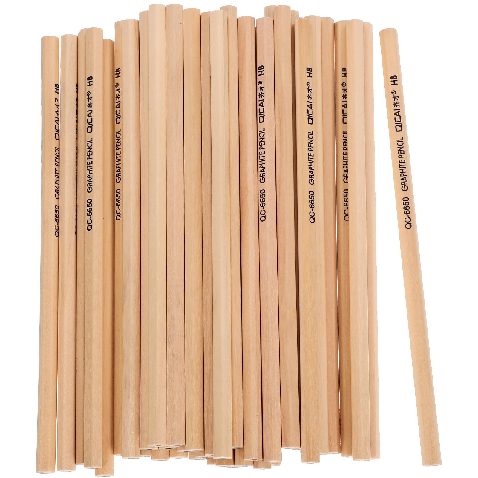 TEHAUX 50pcs Wood Lead Pencil, Wooden Pencils Barreled Wood Small Pencil Student Use Long Writing Pencils Painting Pencils
