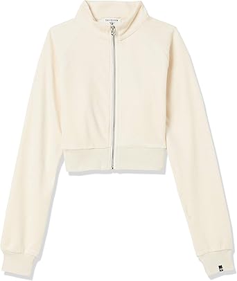 cropped velour zip up hoodie