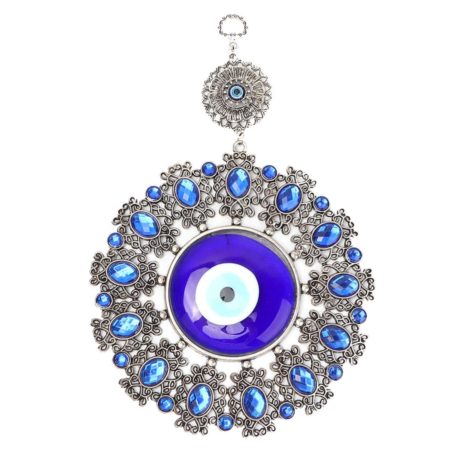 Oumefar Turkish Glass Amulet Lucky Eyes Charm Wall Hanging Turkish Demon Eye Amulet Wall Hanging Home Decor