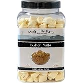 Butter Mints By Medley Hills Farm in Reusable Container 1.25 lbs. - After dinner mints candy Yellow - Great wedding candy favors for guests, baby shower or birthday party - Product of USA