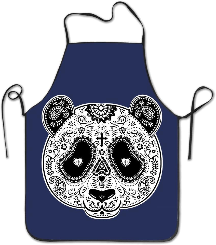 Panda Sugar Skull Personalized Chef Aprons