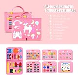 Visator Busy Board Montessori Toys Pink For Toddlers Fine Motor Skills view 6